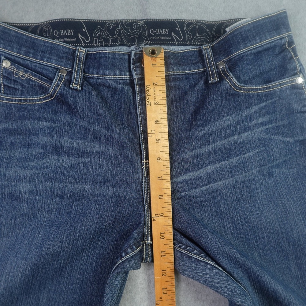 Wrangler Q-Baby Jeans Womens 13/14x34 Blue Bootcut Ultimate Riding Denim - Picture 9 of 13